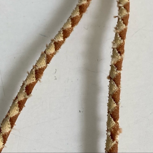 Vintage Agate Bolo Tie Western Southwest Rockabilly Cowboy Brown Red Unisex Mens - Picture 11 of 11